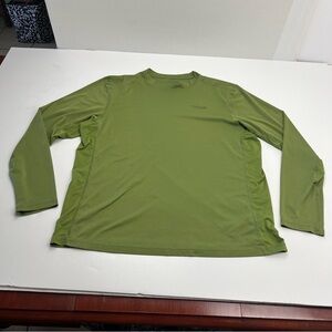 Sitka Lightweight Olive Green Long Sleeve Performance Shirt Mens XL *FLAWED